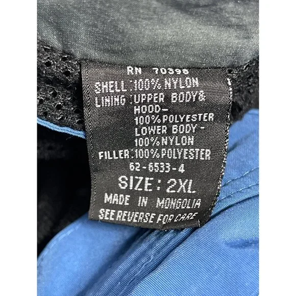 Vintage Snowboarding Jacket Men's 2XL Blue Gray Hooded Waterproof Breathable EUC - Picture 7 of 11